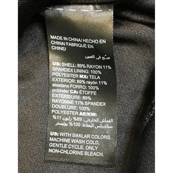 White House Black Market Black Dress Women's LBD Stretch Short Sleeve XS - Picture 4 of 7